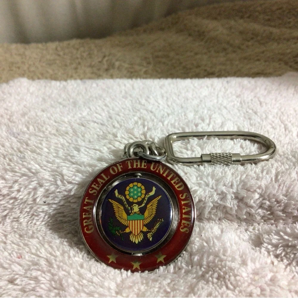 Red Great Seal Keychain with Metal Clip